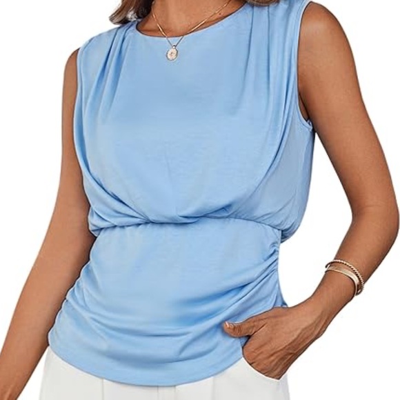 Grace Karin Tops - Grace Karin Light Blue Sleeveless Top for women size XL
